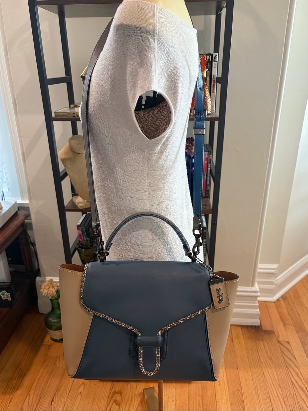Coach 1941 Courier Carryall in Blue Colorblock and Snakeskin